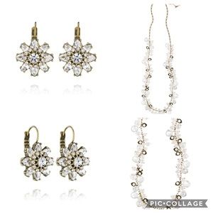 SOLD Chloe + Isabel Pearl + Crystal Set